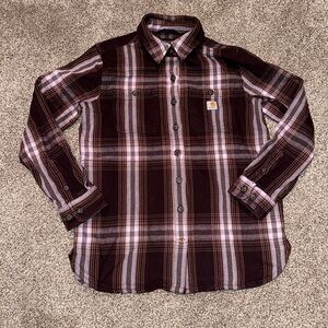 Carhartt Loose Fit Twill Long Sleeve Button Up Shirt Size XS